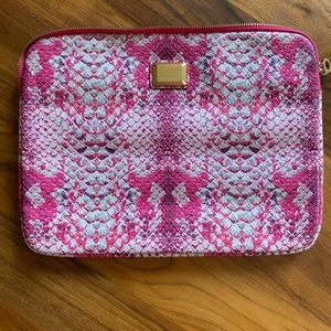 Mark Jacobs Computer Sleeve with gold zipper